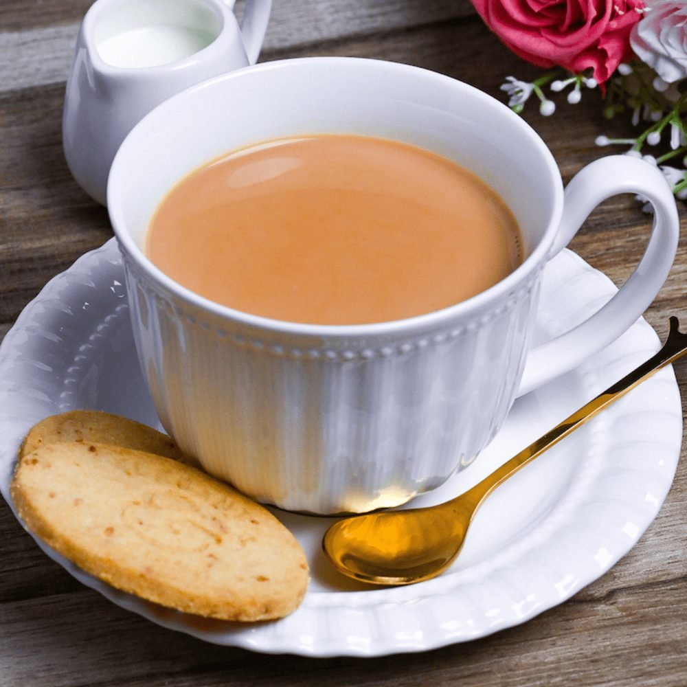 Cha Adda milk tea, brewed strong and creamy